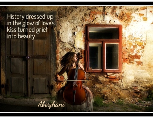 History Dressed up quote by Aberjhani with graphic from AZQuotes